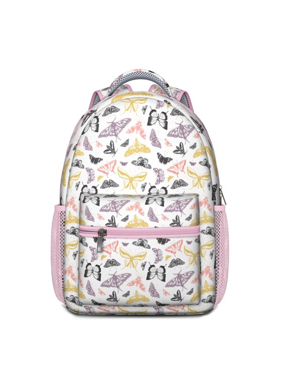 Butterfly Garden Themed Backpack - Waterproof, Breathable Mesh Straps, Colorful Butterfly Pattern for Daily Use