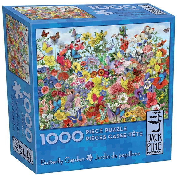 Jack Pine Puzzle - Butterfly Garden- 1000 Piece Jigsaw Puzzle