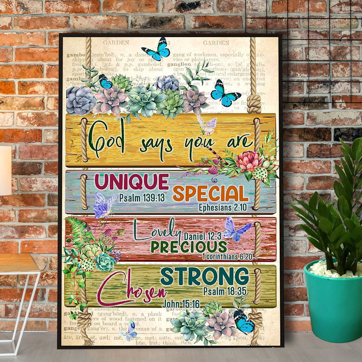 Butterfly Gardening God Says You Are Unique Special Poster No Frame ...