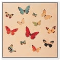 thumbnail image 1 of Butterfly Gentle Garden Canvas Print Fashion Floral Art by Art Remedy, White Frame, 24 x 24, 1 of 6