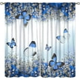 thumbnail image 1 of Butterfly Girl Bedroom Curtains, Spring Botanical Floral Teen Kids Bedroom Window Treatments,Nature Landscape Scenic Printed Bedroom Living Room Kitchen Drapes 42x54 Inch, 1 of 6