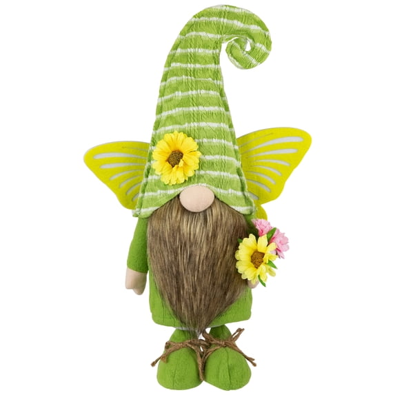 Northlight Butterfly Gnome Spring Figurine - 16" - Green and Yellow