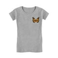 thumbnail image 1 of Butterfly Graphic Tee Girls Summer Toddler Kids Girls' Fitted T-Shirt S (3-4T) Gray, 1 of 4