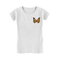 thumbnail image 1 of Butterfly Graphic Tee Girls Summer Toddler Kids Girls' Fitted T-Shirt S (3-4T) White, 1 of 4