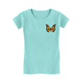 thumbnail image 1 of Butterfly Graphic Tee Girls Summer Toddler Kids Girls' Fitted T-Shirt XL (9-10) Chill Blue, 1 of 4
