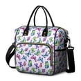 thumbnail image 1 of Butterfly and Green Purple Pattern Insulated Leakproof Lunch Box for Women, Large Lunch Bag for Tween Teen Adult, Loncheras Para Mujer for Work Beach Travel Picnic Camping, 1 of 6