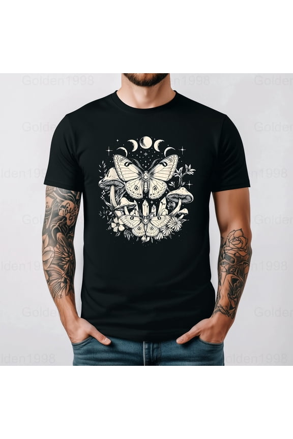 Butterfly Grunge Fairycore Therian Moth Aesthetic Fan Gift Graphic Tee,for men & women up to 5XL