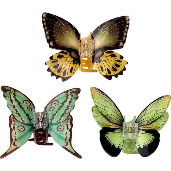 Butterfly Hair Claw French Hair Clip Non-Slip Hair Clasp for Girls and Women Straight Curly Wavy Hair Styling Accessories