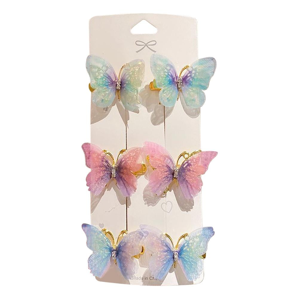 Butterfly Hair Clips Claw Barrettes Mini Small Jaw For Women Hairpin