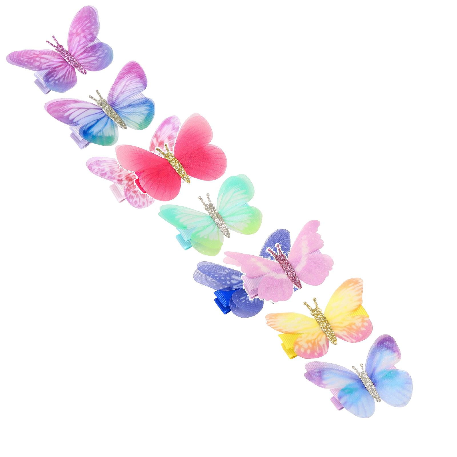 Butterfly Hair Clips Glitter Barrettes Butterfly Snap Hair Clips Hair