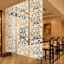 Butterfly Hanging Screen Room Divider Partition White Black Red , White 4PCS, 40x40x0.8cm