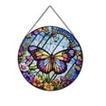 thumbnail image 1 of Butterfly Hanging Stained Glass for Windows,20cm/7.87inch Hand-Painted Sun Catcher Garden Hangings Christmas Mother's Day, Valentine's Day Ornaments Festival Gift (A Style), 1 of 7