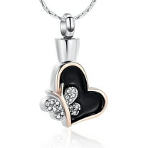 Butterfly Heart Shape Cremation Jewelry for Ashes 316L Stainless Steel Urn Necklace for Ashes Cremation Heart Urn Stainless Steel Keepsake