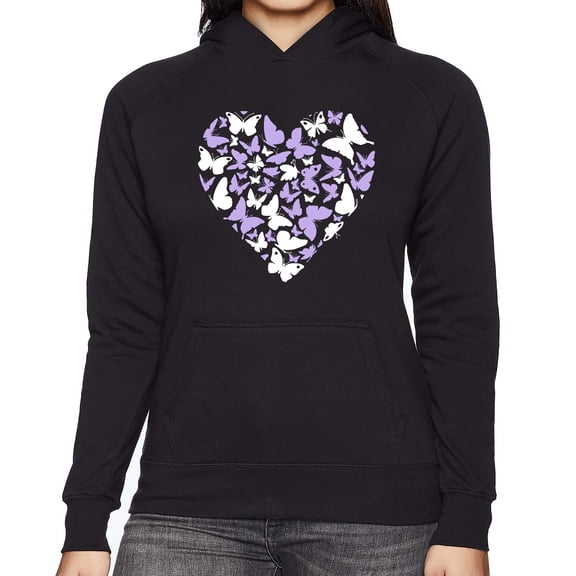Butterfly Heart - Women's Word Art Hooded Sweatshirt