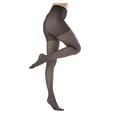 thumbnail image 1 of Butterfly Hosiery Women's Ladies Plus Size Queen Mild Compression Microfiber Pantyhose / Tights Stockings Grey 3X, 1 of 5