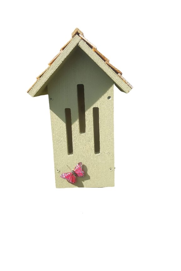 Butterfly House Small (Sage, 12", Bird Houses by Mark, Made in USA