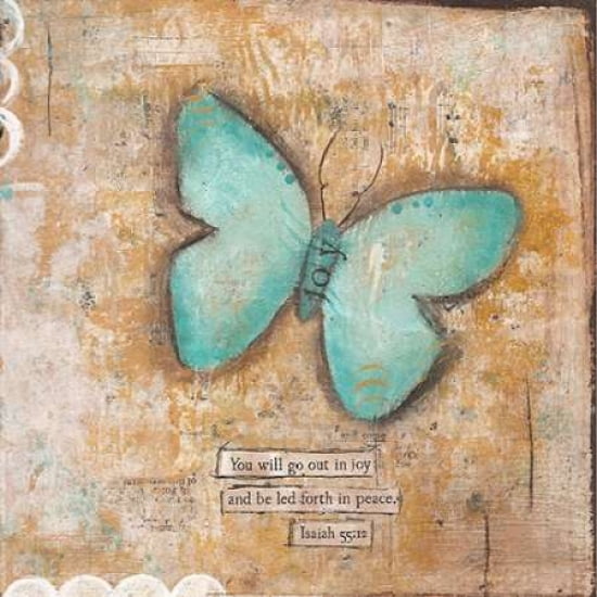 Butterfly II Canvas Art - Cassandra Cushman (24 x 24)
