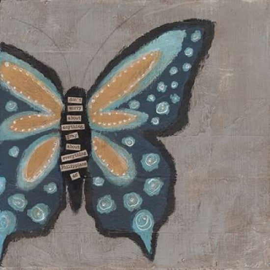 Butterfly III Canvas Art - Cassandra Cushman (24 x 24)