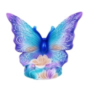 Butterfly Incense Burner   5 x 4 x 2.25 Inch Hand-Painted Cold Cast Resin | Decorative Holder for Incense Sticks & Cones | Nature-Inspired Butterfly Design Spiritual Home & Meditation D cor