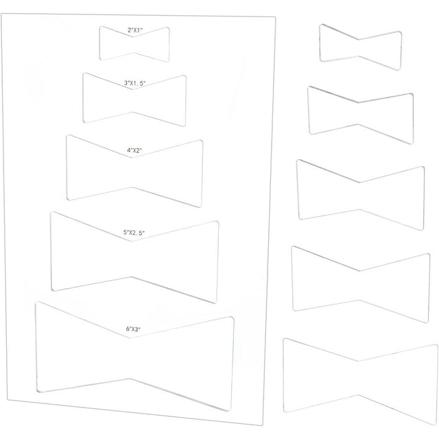 Butterfly Inlay Template Set Bowknot Acrylic Router Templates with 5