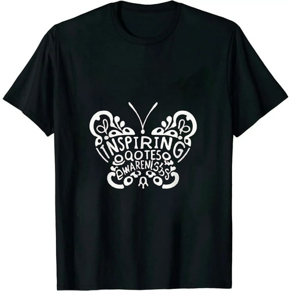 Butterfly Inspiring Quotes Cool Breast Cancer Awareness Gift T-Shirt 1623