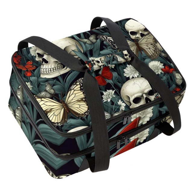 Butterfly Insulated Double Layered Lunch Bag Large Capacity Two