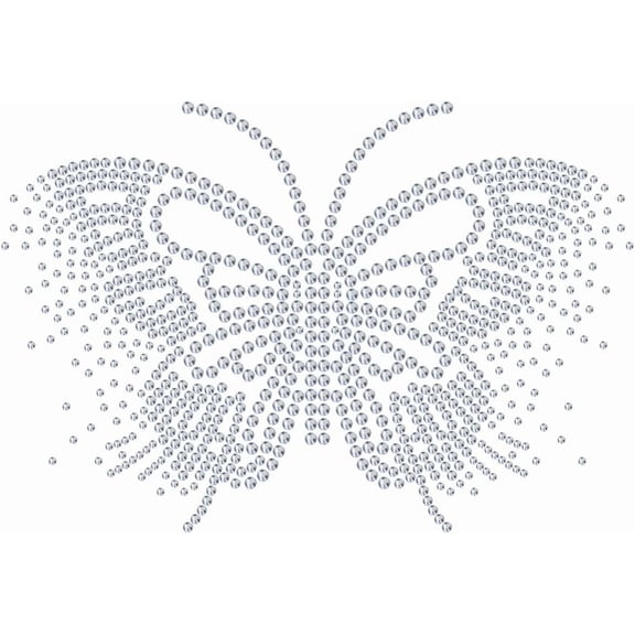 Butterfly Iron on Rhinestones Transfer 11.7x8.3 Inchm Gradients Wings Heat Transfer Decal Bling Decals Flower Heat Transfer Patch Clothing Repair Applique