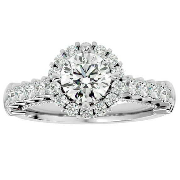 Butterfly Jewel 1.2 Ct Round Cut Moissanite Wedding Her Ring - Stamped 14K White Gold Plated Engagement Ring - Wedding Proposal Ring for Sister - Wedding Jewellery For Bridesmaids Silver