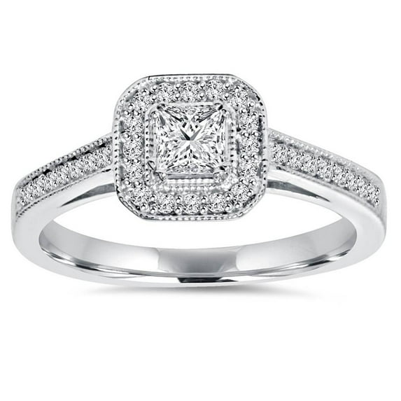 Butterfly Jewel 14K White Gold Plated Wedding Anniversary Ring - 1 Ct Princess Cut Moissanite Solitaire Ring for Her - Gorgeous Anniversary Gift for Women's - 9th Year Anniversary Gifts for Her