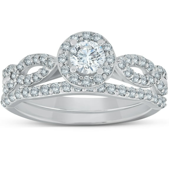 Butterfly Jewel Elegant 1.3 Ct Round Cut Simulated Moissanite Ring - 14K White Gold Plated - Perfect Simple Wedding Ring for Engagements, Proposals, and Anniversaries - Christmas Gifts for Her