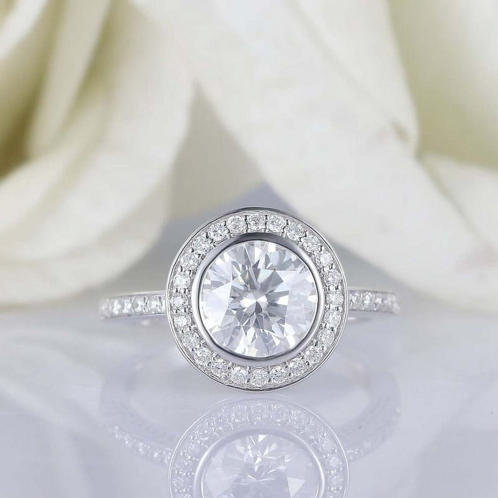 Butterfly Jewel White Gold Plated 14K Diamond Ring - Brilliant 2 Ct ...