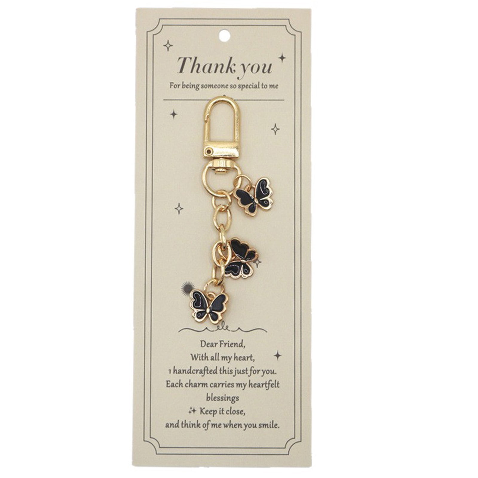 Butterfly Keychain Bag Chain Strong Alloy Build Fashionable Butterfly ...
