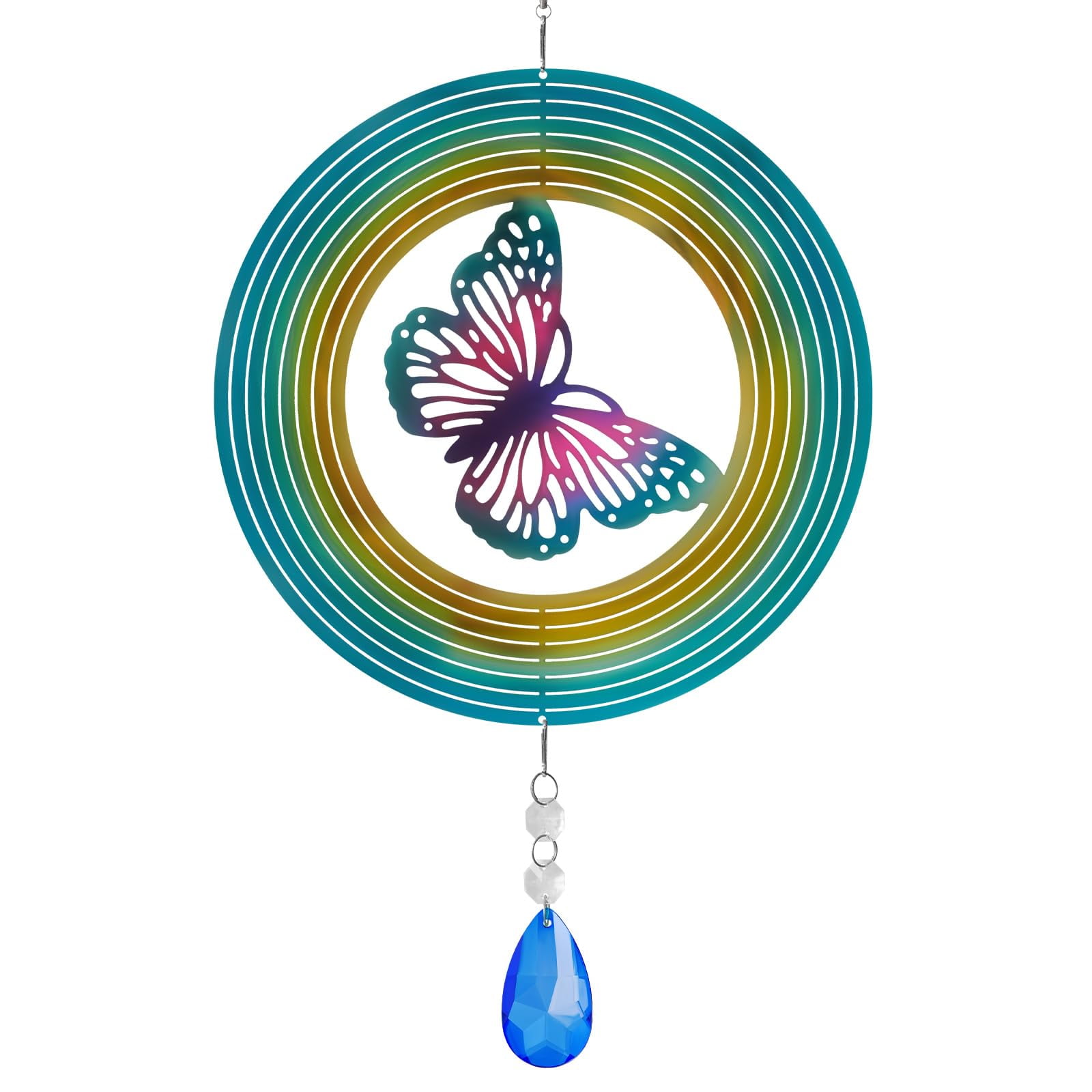 Butterfly Kinetic Wind Spinner for Yard Garden Decor Art Stainless ...