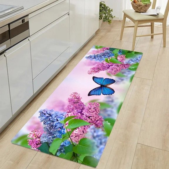 Butterfly Kitchen Floor Mat Home Entrance Doormat Decoration Carpet for Living Room Corridor Long Rugs Non-slip Bedroom Mat