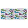 thumbnail image 1 of Butterfly Kitchen Mat, Colorful Spring Season Animals with Ornamental Wings Hearts and Dots Illustration, Plush Decorative Kitchen Mat with Non Slip Backing, 47" X 19", Multicolor, by Ambesonne, 1 of 1