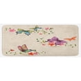 thumbnail image 1 of Butterfly Kitchen Mat, Springtime Flying Moths on Vintage Style Background Wings Transformation, Plush Decorative Kitchen Mat with Non Slip Backing, 47" X 19", Cream Pink, by Ambesonne, 1 of 1