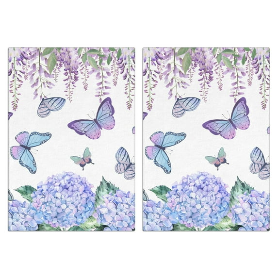 Butterfly Kitchen Towels Set Of 2, Absorbent and Soft Dish Towels for Farmhouse Decor, Country Kitchen.