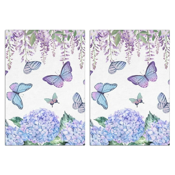 Butterfly Kitchen Towels Set Of 2, Absorbent and Soft Dish Towels for Farmhouse Decor, Country Kitchen.
