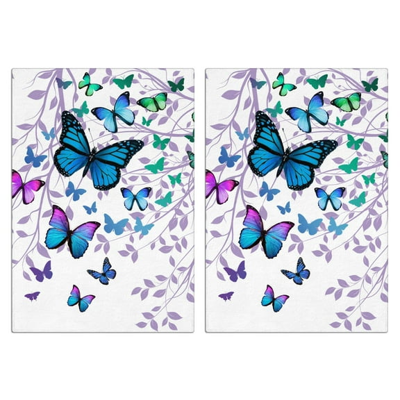 Butterfly Kitchen Towels Set Of 2, Absorbent and Soft Dish Towels for Farmhouse Decor, Country Kitchen.