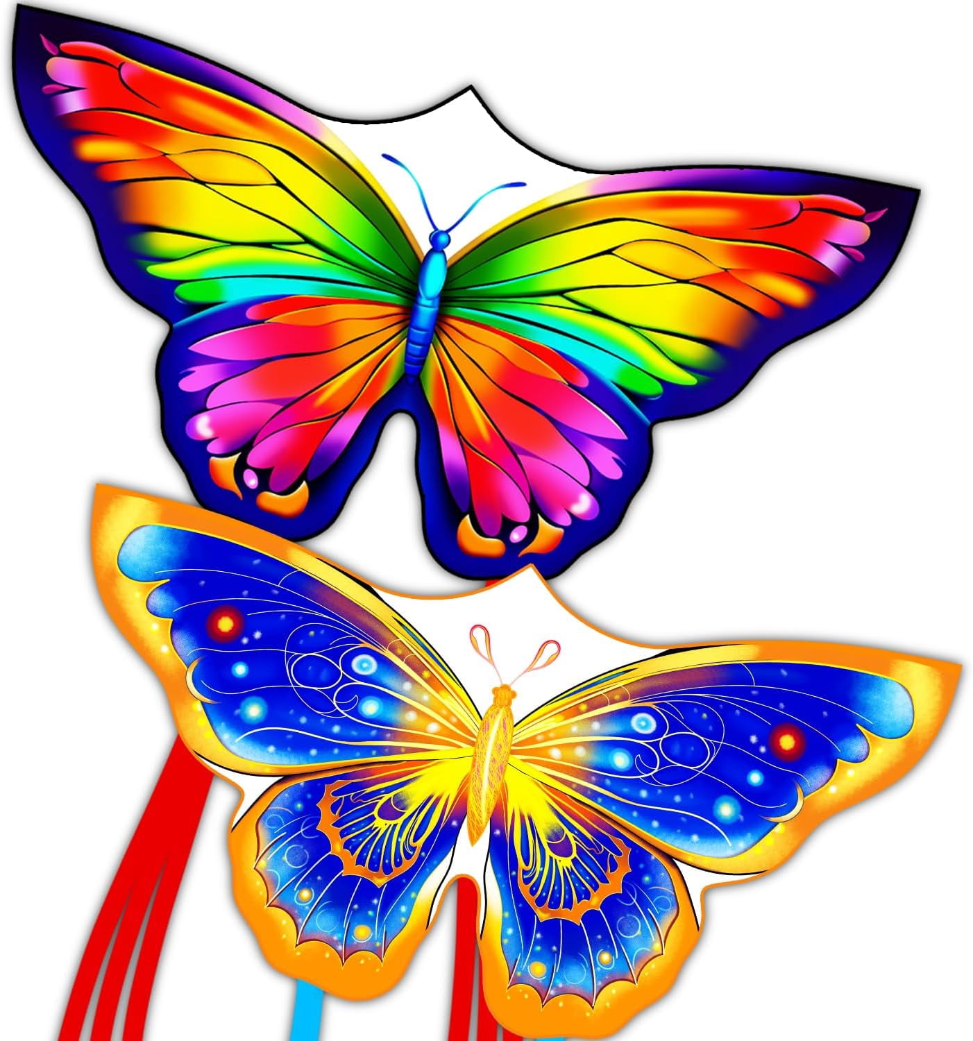 Cometas Para Adultos HONBO Butterfly Kites For Kids & Adults,55" X 28" Large Beginner Kite Cometa Acrobática