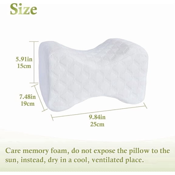 Butterfly Knee Pillow for Side Sleepers Orthopedic Bolster Pillow for Hip, Sciatica, and Back Pain Relief Memory Foam Wedge for Pregnancy, Leg Support Washable Cover, White