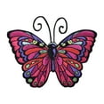 thumbnail image 1 of Butterfly - LARGE 3-1/2" - Fuchsia - Jewel Tone - Iron on Applique/Embroidered Patch, 1 of 1