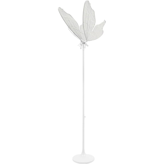Butterfly LED Floor Lamp Butterfly Light Height Adjustable Creative Decorative Lamps Hanging Decoration Prop for Wedding Party, White Cloth Warm Light, 23.6in