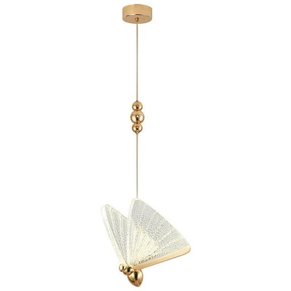 Butterfly LED Pendant Light, Hanging Chandelier Kitchen Ceiling Lamps for Bar Teahouse Bedroom Decoration - Golden L Warm