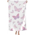 thumbnail image 1 of Butterfly Large Beach Towel - Plush Thick Cotton Pool Towel, Adult Beach Towels, 1 of 16
