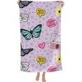 thumbnail image 1 of Butterfly Large Beach Towel - Plush Thick Cotton Pool Towel, Adult Beach Towels, 1 of 16