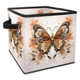 thumbnail image 1 of Butterfly Large Capacity Foldable Toy Box Storage Bin Storage Baskets with Handle 10.8"x10.5"x10.6, 1 of 6