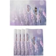 thumbnail image 1 of Butterfly Lavender Flowers Placemats Set of 6 Summer Sunlight Place Mats Washable for Kitchen Dining Table Heat Resistant Decorative Colth Table Mats 12x18 Inch, 1 of 6