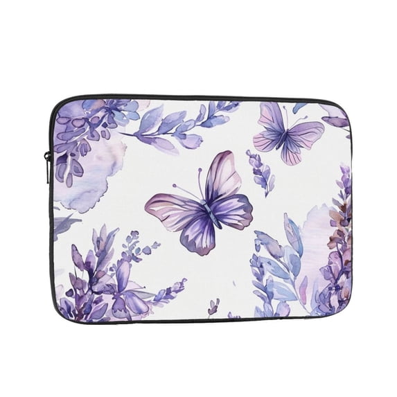 Butterfly Lavender Laptop Sleeve Bag Compatible With MacBook Air / Pro iPad MateBook Tablet Surface HP Lenovo Dell ASUS Acer Laptop Computer Protective Size: 13 inch