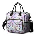 thumbnail image 1 of Butterfly and Lavender Pastel Pattern Insulated Leakproof Lunch Box for Women, Large Lunch Bag for Tween Teen Adult, Loncheras Para Mujer for Work Beach Travel Picnic Camping, 1 of 6